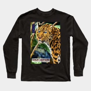 Amur leopard - Black Long Sleeve T-Shirt